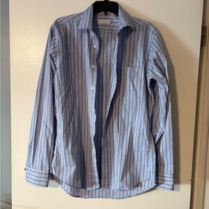 Dior Light Blue Striped Button Down Shirt